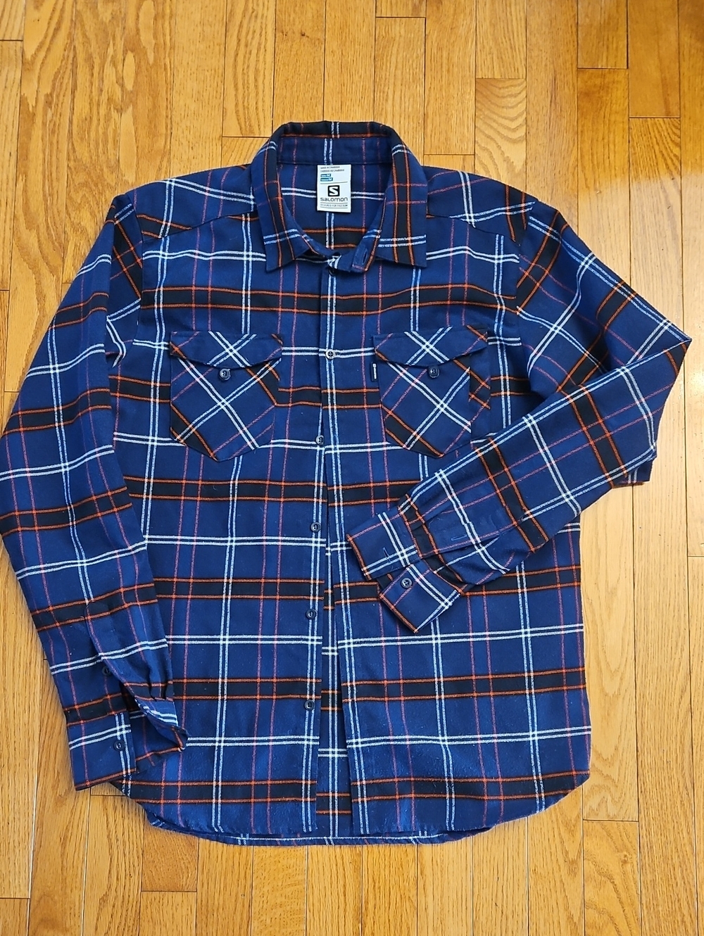 Salomon Navy Plaid Shirt